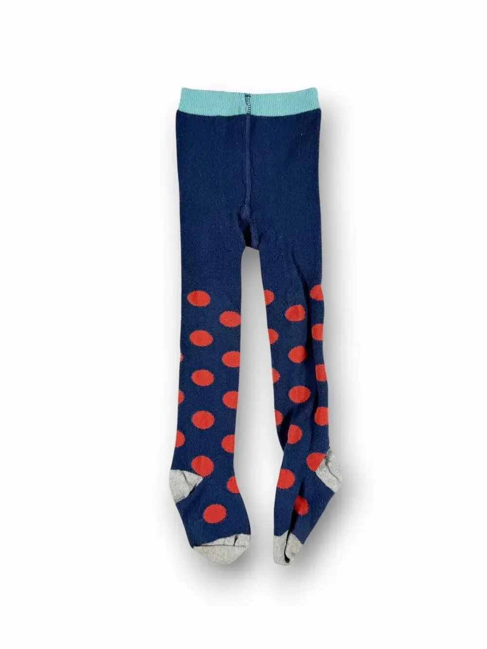 Mini Boden Polka Dot Tights Navy Red Size 2-3 Years